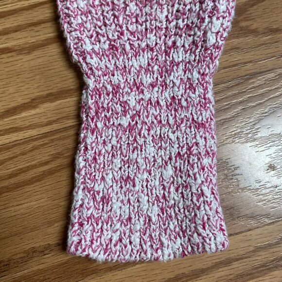 Free People Linen Cotton Electric City Sweater Marled White Pink Flowy Pullover - Picture 5 of 13